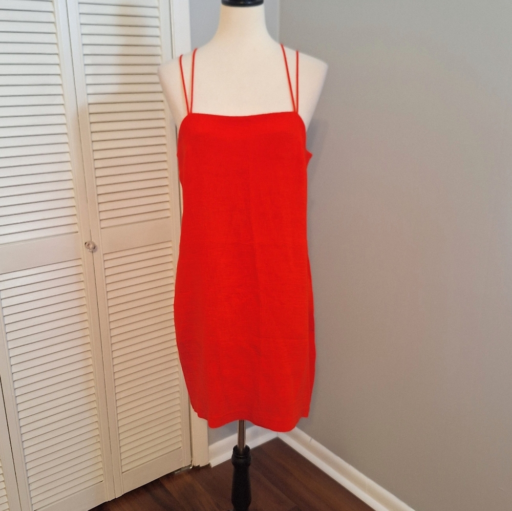 H&M strappy textured dress sz 12 *M